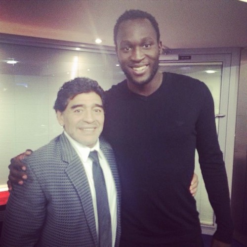 Диего Марадона и Ромелу Лукаку Диего Марадона и Ромелу Лукаку